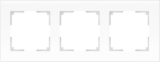 WL01-Frame-03 / Рамка на 3 поста (белый матовый)