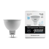 Лампа Gauss LED Elementary MR16 GU5.3 9W 6400K 1/10/100