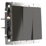 Серо-коричневый - Выключатель трехклавишный /WL07-SW-3G Werkel