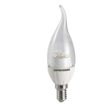 Лампа LED свеча на ветру  Е14 6w 12SMD 3300K прозрачная ES