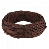 Ретро кабель витой 3х1,5 (коричневый) 50 м 