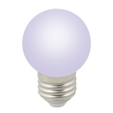 Лампа LED-G45-1W-RGB-E27-FR-С Лампа декоративная светодиодная. Форма шар. матовая. Цвет RGB. Картон