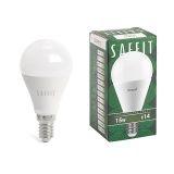 Лампа светодиодная SAFFIT 15W шар 230V E14 4000K, SBG4515 (10/100)