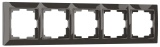WL03-Frame-05/ Рамка на 5 постов (серо-коричневый, basic)