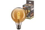 Лампа светодиодная «Винтаж» золотистая G95, 4 Вт, 230 В, 2700 К, E27 (шар со спиралью) TDM