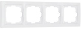 Белый снаб - Рамка на 4 поста (белый, basic) / WL03-Frame-04