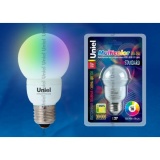 Лампа LED-G50-1w/RGB/E27 лампа светодиодная мультиколор, блистер