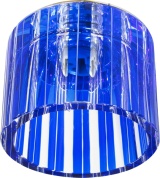 CD84 светильник потолочный, JCD G9 с синим стеклом, хром, с лампой