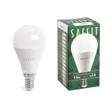 Лампа светодиодная SAFFIT 15W шар 230V E14 6400K, SBG4515 (10/100)