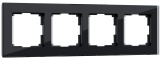 Werkel черный, стекло - Рамка на 4 поста WL01-Frame-04 Черный