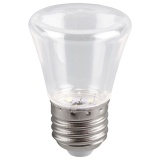 Лампа светодиодная, (1W) 230V E27 6400K C45 прозрачный, LB-372