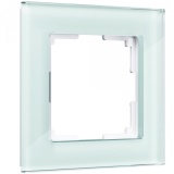 Натуральное стекло - Рамка на 1 пост / WL01-Frame-01  Werkel