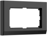 Черный - Рамка для двойной розетки WL04-Frame-01-DBL-black