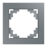 Рамка 1-местная, серия Катрин, GFR00-7001-03, серебро
