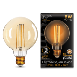 Лампа LED Filament G95 E27 8W Golden 2400K 1/20
