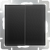 Черный матовый - Выключатель двухклавишный / WL08-SW-2G  Werkel