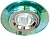 8160-2/(CD3012) зеленый-серебро MR16 50W  GR/SV светильник декоративный со стеклом Feron