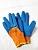 Перчатки акриловые с вспененным латексным покрытием #211 (#300 оранж-синие ЗИМА)(12/480) (по 12шт)
