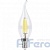 Лампа LB-714 (11W) 230V E14 2700K свеча на ветру филамент С35T прозрачная