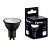 Лампа светодиодная, (7W) 230V GU10 4000K MR16 в черном корпусе с линзой 38 градусов, LB-1607